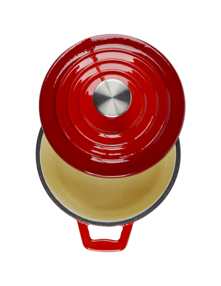 Cratiță Alpina Cast Iron, 0,8L, 15cm, Roșu