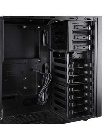 Carcasă PC Chieftec CW-01B-OP, Midi-Tower, Fără PSU, Negru