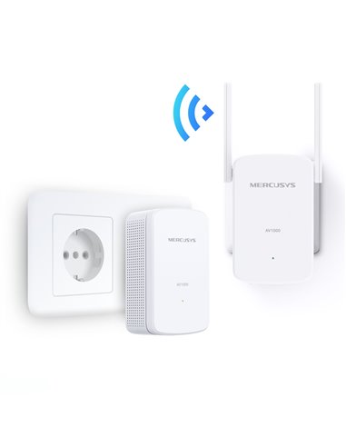 Wi-Fi + Powerline адаптер MERCUSYS MP510 KIT, AV1000, 1000 Мбит/с, Белый