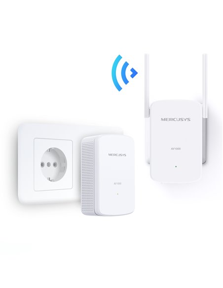 Wi-Fi + Powerline адаптер MERCUSYS MP510 KIT, AV1000, 1000 Мбит/с, Белый