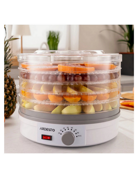 Deshidrator de fructe Ardesto FDB-5320, Alb
