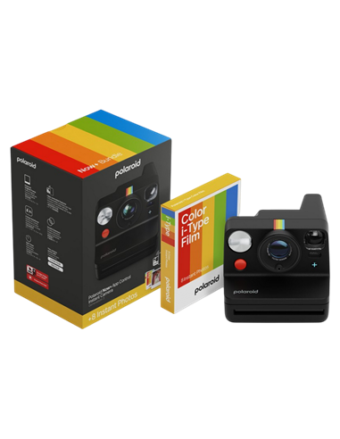 Фотоаппарат моментальной печати Polaroid Now+ Gen 3 + Color Film Bundle, Черный