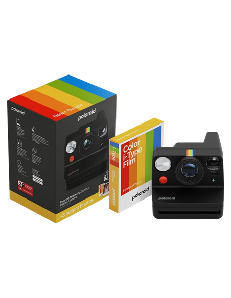 Фотоаппарат моментальной печати Polaroid Now+ Gen 3 + Color Film Bundle, Черный