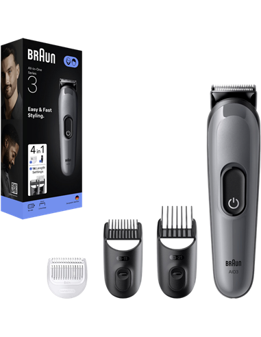 Trimmer pentru bărbați Braun AIO3500, Gri
