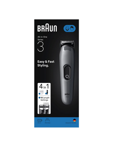 Мужской Триммер Braun AIO3500, Серый