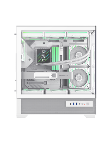 Carcasă PC Gamemax VISTA 2 AW, Midi-Tower, Fără PSU, Alb