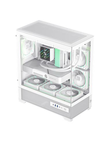 Carcasă PC Gamemax VISTA 2 AW, Midi-Tower, Fără PSU, Alb