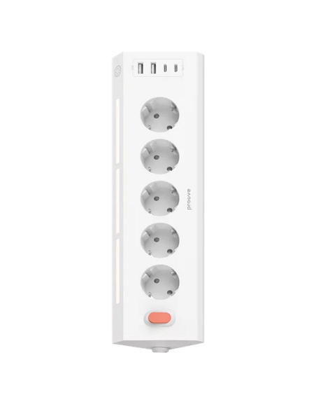 Сетевой фильтр Proove Prism Socket, 5 Розеток, 1,6м, Белый