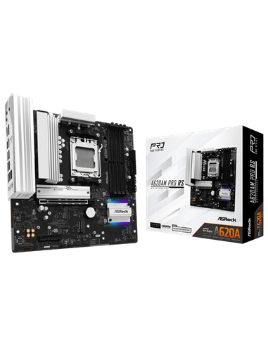 Placă de bază ASRock A620AM PRO RS, AM5, AMD A620A, Micro-ATX