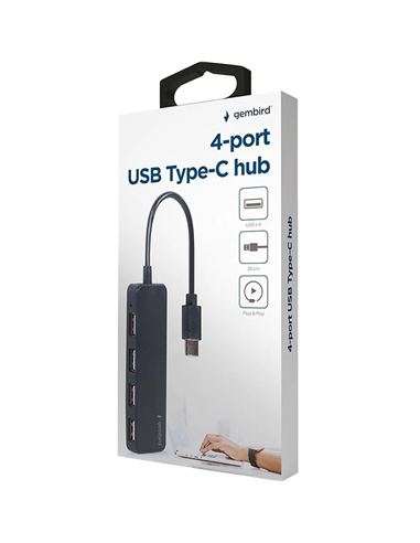 USB-адаптер Gembird UHB-CM-U2P4-01, Черный