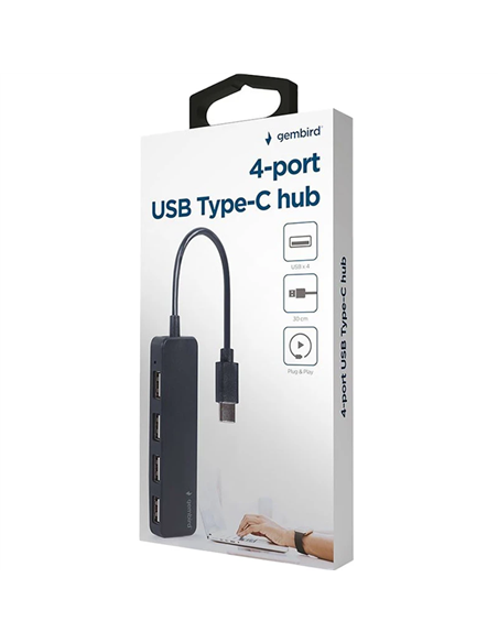USB-адаптер Gembird UHB-CM-U2P4-01, Черный