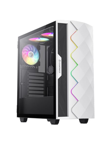Carcasă PC Gamemax Diamond CP WT, Midi-Tower, Fără PSU, Alb