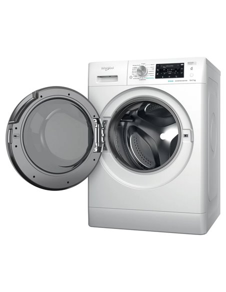 Mașină de spălat cu uscător Whirlpool FFWDD 1076258 SV EE, 10kg, Alb