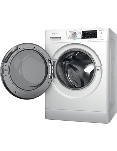 Mașină de spălat cu uscător Whirlpool FFWDD 1076258 SV EE, 10kg, Alb
