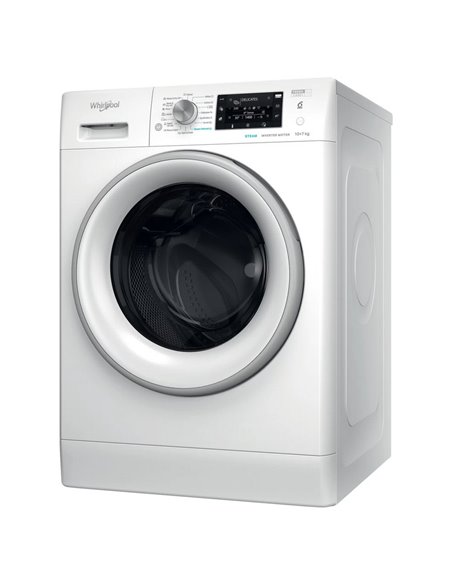 Mașină de spălat cu uscător Whirlpool FFWDD 1076258 SV EE, 10kg, Alb