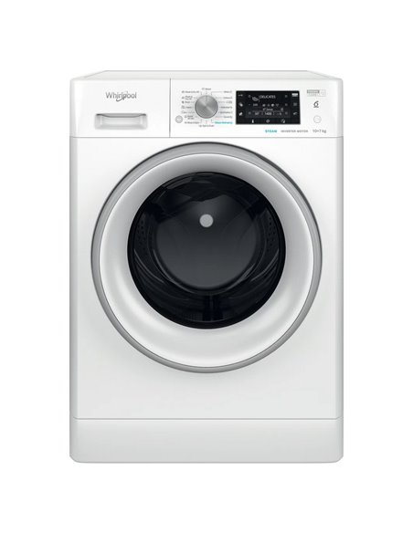 Mașină de spălat cu uscător Whirlpool FFWDD 1076258 SV EE, 10kg, Alb