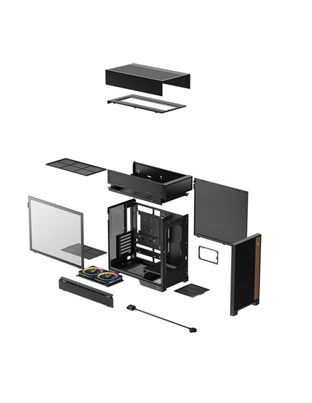 Компьютерный корпус Deepcool CL660, Midi-Tower, Без блока питания, Чёрный