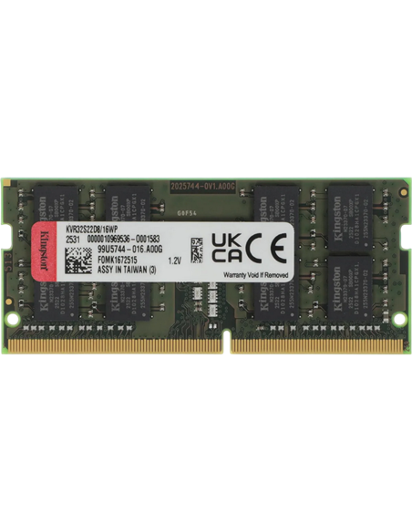 Memorie RAM Kingston ValueRAM, DDR4 SDRAM, 3200 MHz, 16GB, KVR32S22D8/16WP