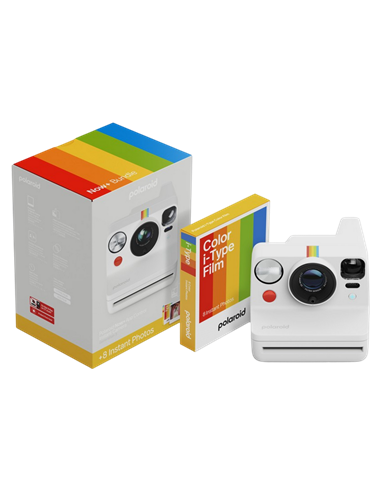 Фотоаппарат моментальной печати Polaroid Now+ Gen 3 + Color Film Bundle, Белый