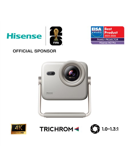 Proiector laser Hisense M2 Pro, 1300ANSI Lumens, 4K UHD (3840×2160)